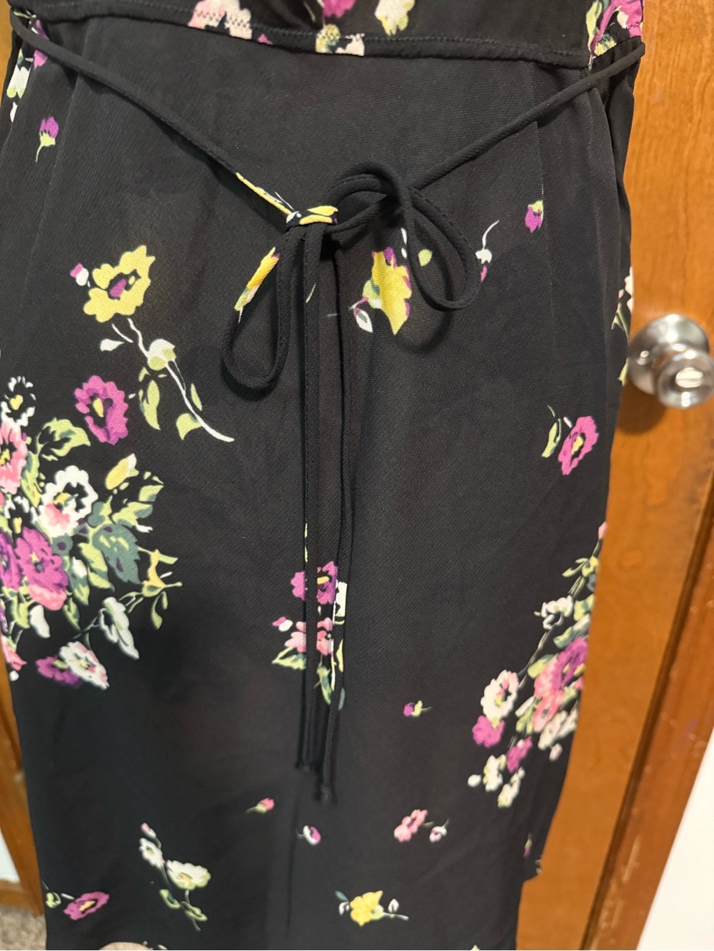 Oscar De La Renta- Black/pinkFloral Lace-Trim Sleep Chemise - Women Medium - Picture 10 of 13